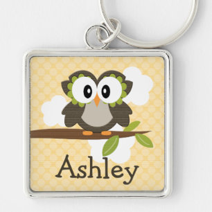 Personalised Owl Keychain Keyring