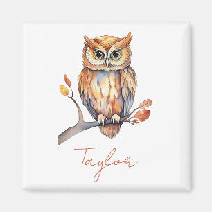 Personalised Owl Magnet