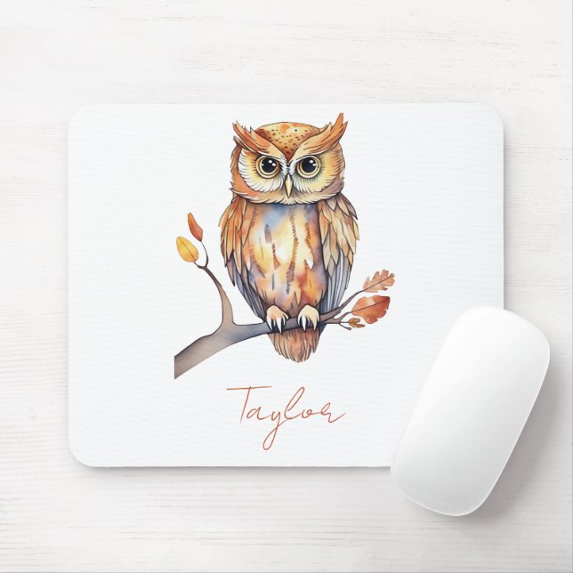 Personalised Owl Mouse Pad (With Mouse)