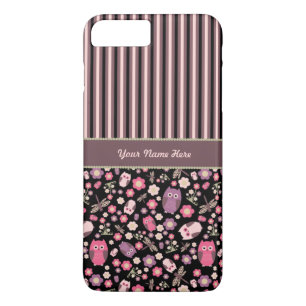 Personalised Owl Pattern iPhone 7 Plus Case