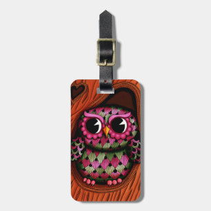Personalised Owl Tree Luggage Tag