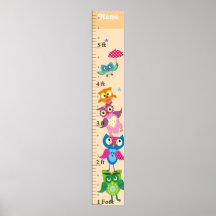 Personalised owls Growth Chart