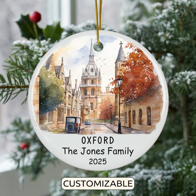 Personalised Oxford Ornament, England Ceramic Ornament (Creator Uploaded)