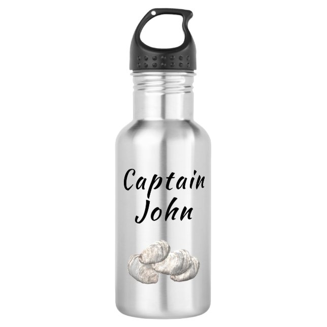 Personalised Oyster Fisherman's 532 Ml Water Bottle (Front)