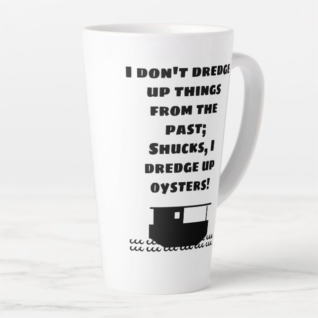 Personalised Oyster Fisherman's Latte Mug (Right Angle)