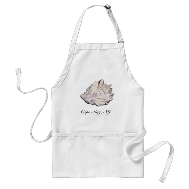 Personalised Oyster Watercolor Standard Apron (Front)