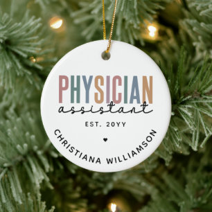 Personalised PA Physician Assistant Graduation Ceramic Ornament