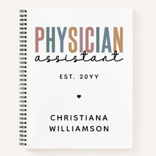 Personalised PA Physician Assistant Graduation Notebook