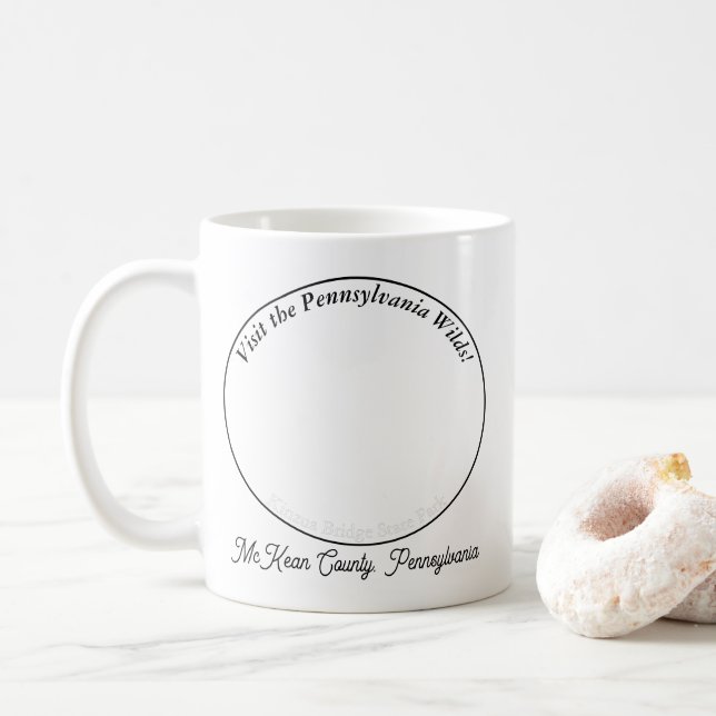 Personalised PA Wilds Souvenir Kinzua Bridge Coffee Mug (With Donut)