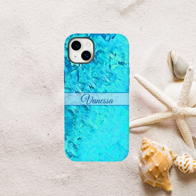 Personalised Pacific Blue Name Case-Mate iPhone Case (Creator Uploaded)