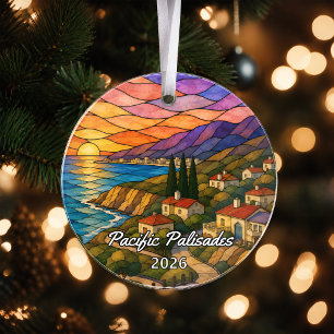Personalised Pacific Palisades Acrylic Ornament, C Ornament