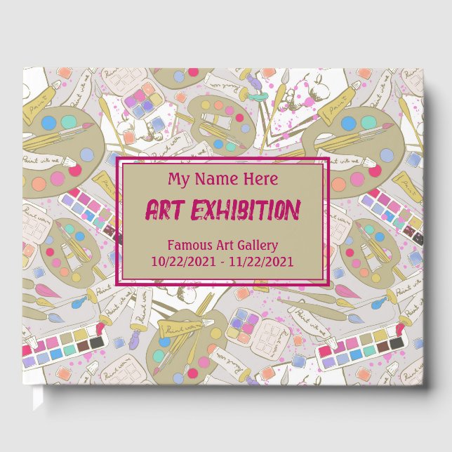 Personalised Paint Artist Exhibition Guest Book (Front)