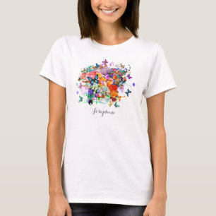 Personalised Paint splash Butterflies Pop Art T-Shirt