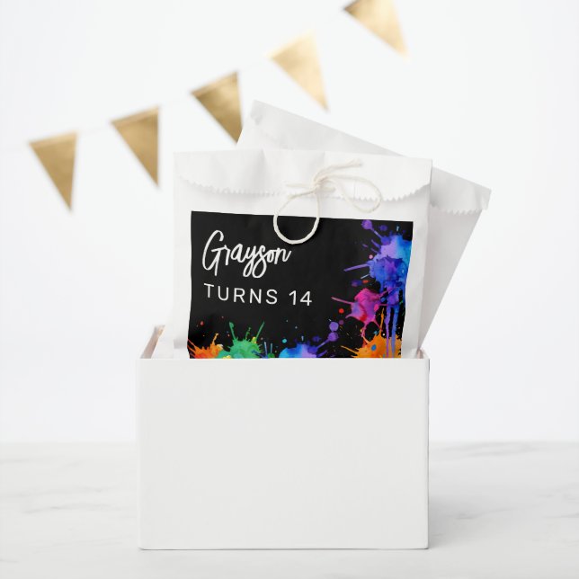 Personalised Paintballing Birthday Party Favour Bag (Party)