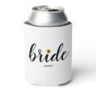 Personalised Painted Sunflower Bride Can Cooler