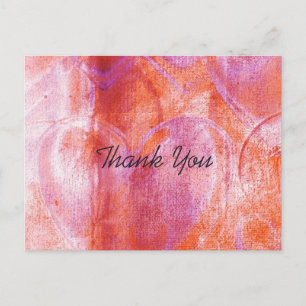 Personalised painting Watercolor Thank You Postcard