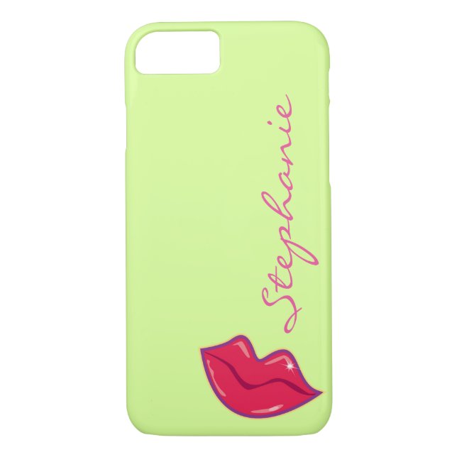Personalised Pair of Cherry Red Lips Case-Mate iPhone Case (Back)