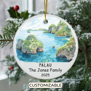 Personalised Palau Ornament, Oceania Ceramic Ornament