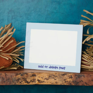 Personalised Pale Blue Design Landscape Photo Plaque