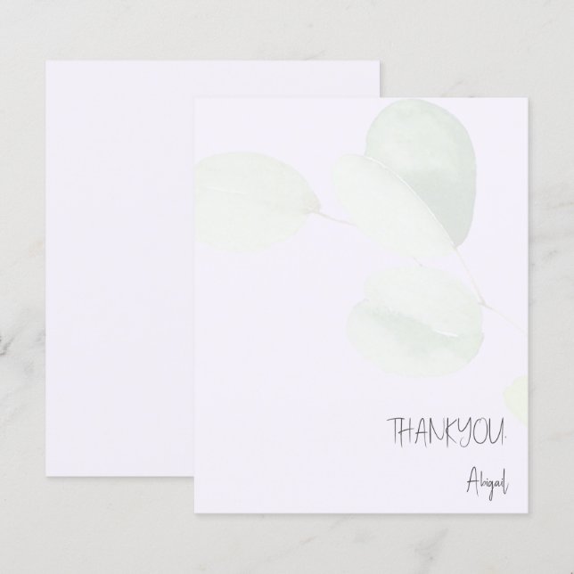 Personalised Pale Lavender Eucalyptus Wedding (Front/Back)