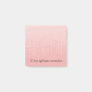 Personalised Pale Pink Script Post it Sticky Notes