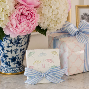 Personalised Palm Beach Umbrella Watercolor Napkin