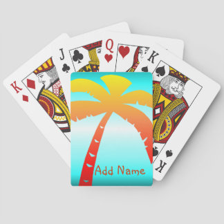 Personalised Palm Tree Playing Cards