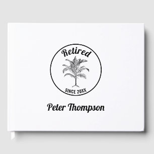 Personalised Palm Tree Retirement Memory Gift Guest Book