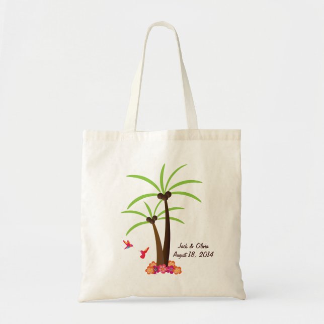 Personalised Palm Tree Tote Bag (Front)
