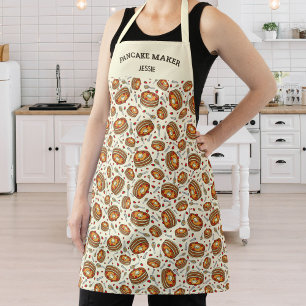 Personalised Pancake Pattern, Your Custom Text Apron