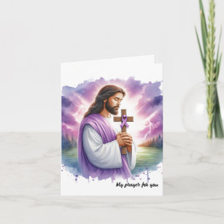 Personalised Pancreatic Cancer Jesus Sympathy  Card