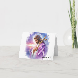 Personalised Pancreatic Cancer Jesus Sympathy  Card