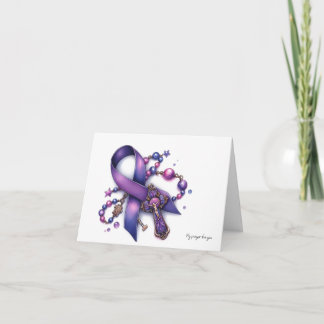 Personalised Pancreatic Cancer Prayer Card