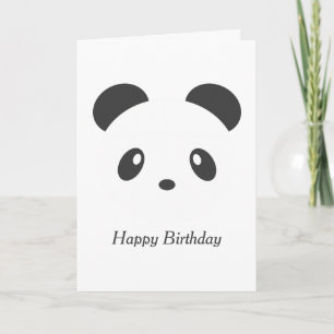 Personalised panda birthday card