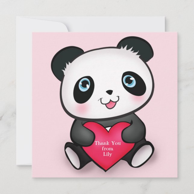 "personalised panda card" "personalised thank you (Front)