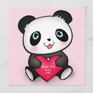 "personalised panda card" "personalised thank you card
