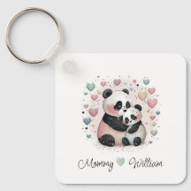 Personalised Panda Love Baby Keychain
