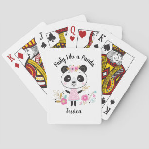 Personalised Panda Playing Cards