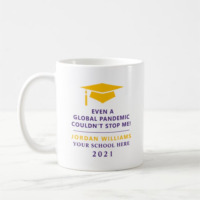 Personalised Pandemic - Graduate Class of 2021 Mug (Left)