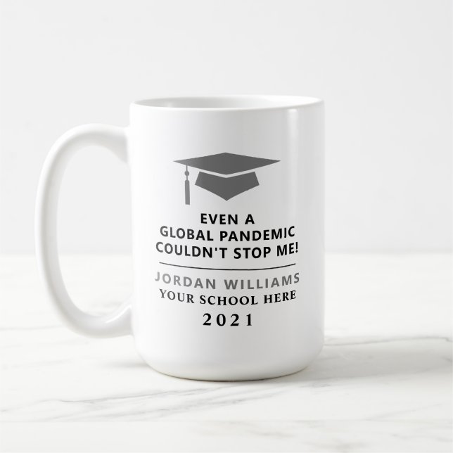 Personalised Pandemic - Graduate Class of 2022 Mug (Left)