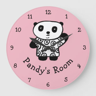 Personalised Pandy the Panda Large Clock