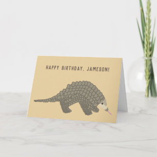 Personalised Pangolin Birthday Card