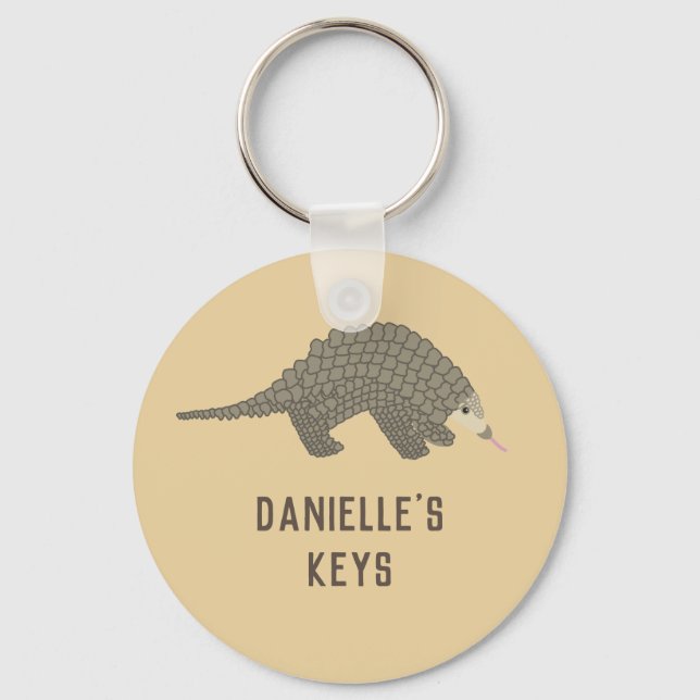 Personalised Pangolin Keychain (Front)