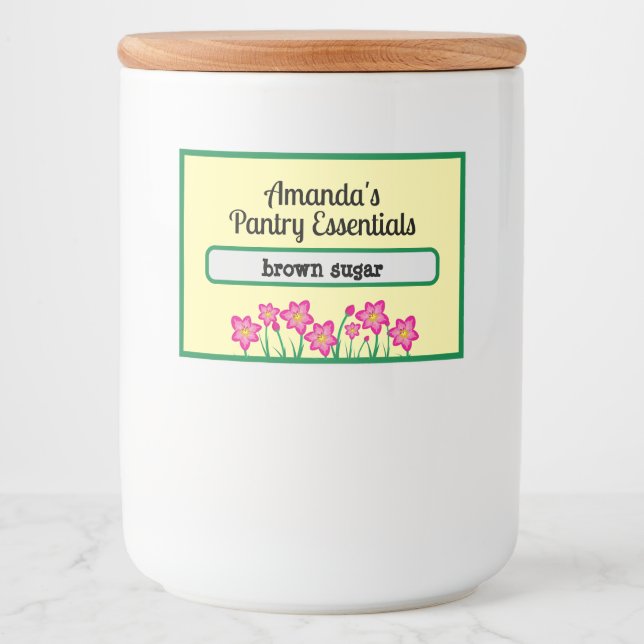 Personalised Pantry Essential Jar Food Label (Front)