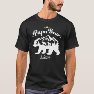 Personalised Papa Bear Parents Family T-Shirt