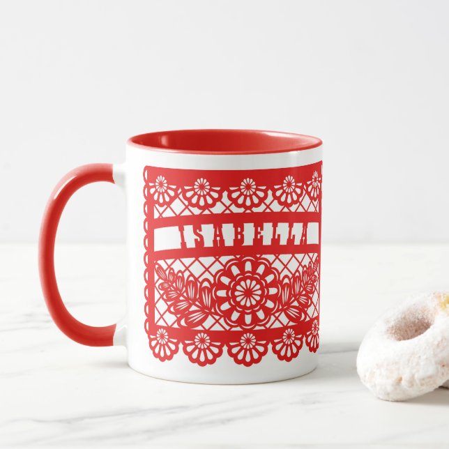 Personalised Papel Picado Mug (With Donut)