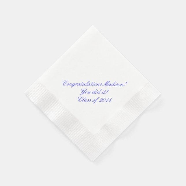 Personalised Paper Napkins (Corner)
