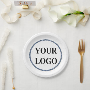 Personalised Paper Plates Gold Graduation Party