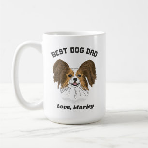 Personalised Papillon Puppy Dog Dad Custom Name Coffee Mug