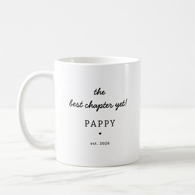 Personalised Pappy Mug New Grandpa Gift (Left)